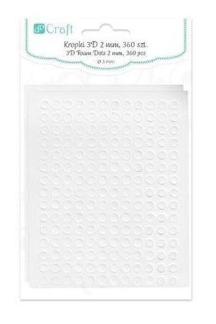 Dvipusio lipnumo 3D taškeliai 5x2mm, 360vnt.