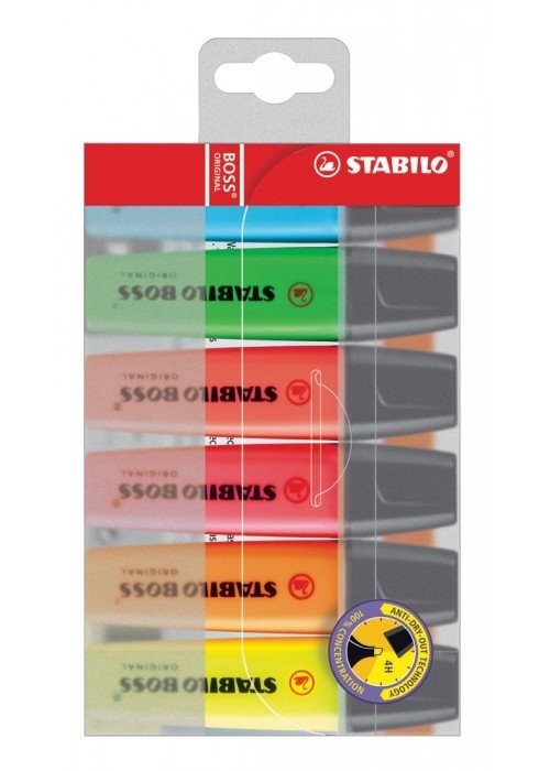 Teksto žymeklių BOSS rinkinys, 6vnt.