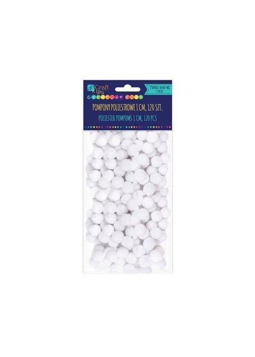 Akriliniai burbuliukai balti 120vnt. 1cm