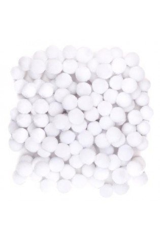 Akriliniai burbuliukai balti 120vnt. 1cm