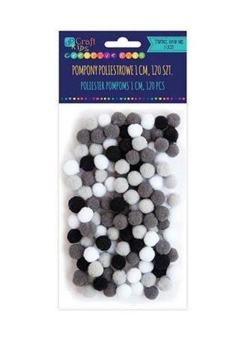 Akriliniai burbuliukai juodi & balti 120vnt. 1cm