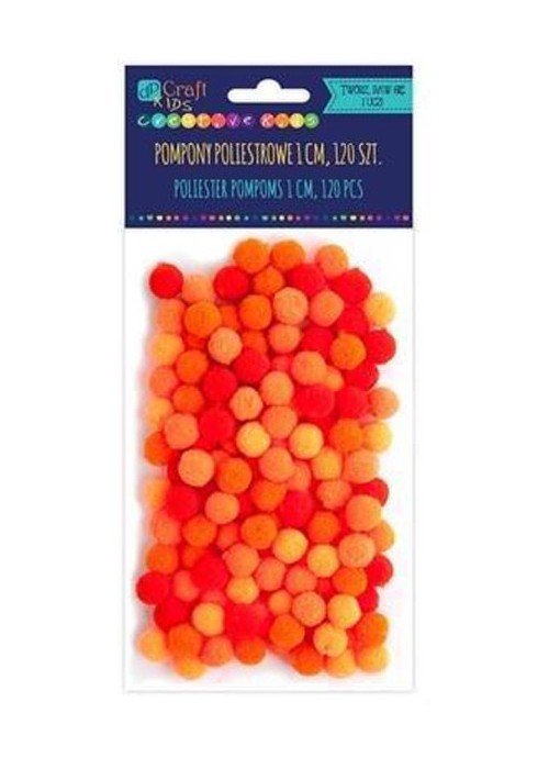 Akriliniai burbuliukai oranžiniai 120vnt. 1cm