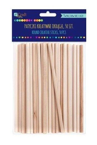 Pagaliukai mediniai ilgi 50vnt.