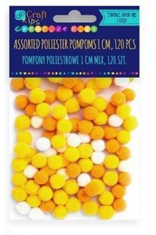 Akriliniai burbuliukai geltoni 120vnt. 1cm