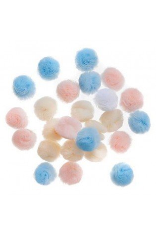 Burbuliukai pasteliniai 2cm 24vnt