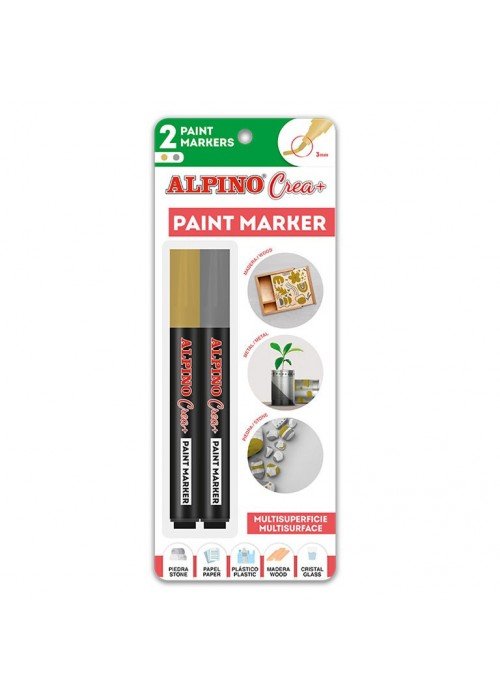 Žymekliai (vandens pagrindu) ALPINO Crea+ 2vnt auk+sid blis