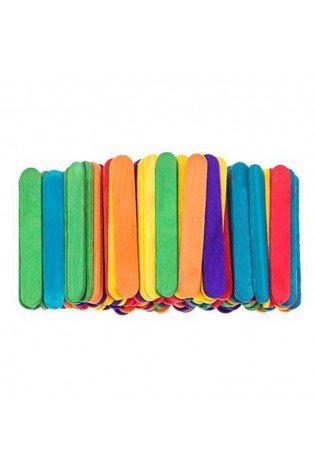 Pagaliukai spalvoti mediniai mini 100vnt