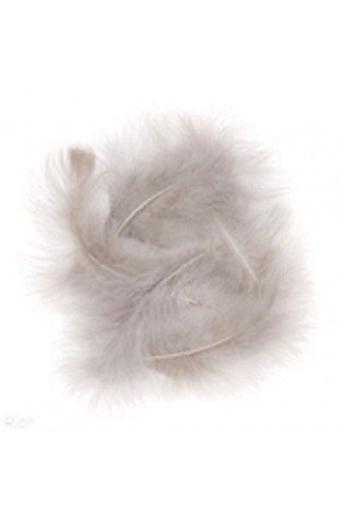 Plunksnos kalakuto 15cm 5vnt pilkos