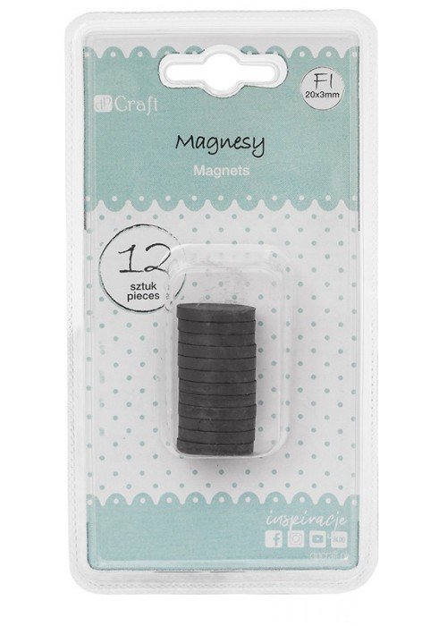 Magnetukai 20x3mm 12vnt