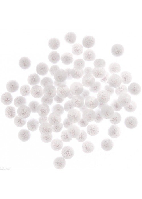 Burbuliukai balti 1,5cm 80vnt