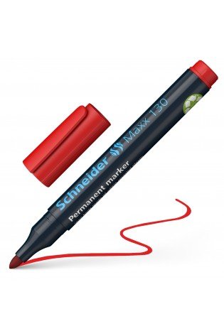 Žymeklis permanentinis Maxx 130 1-3mm raudonas
