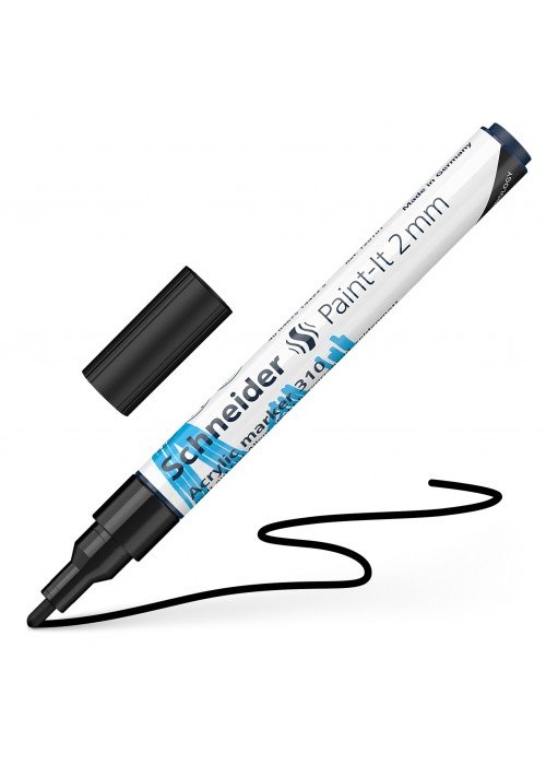 Žymeklis akrilinis Paint-lt 310 2mm juodas