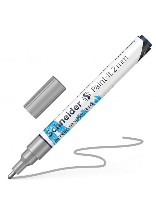 Žymeklis akrilinis Paint-lt 310 2mm sidabrinis