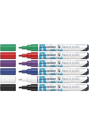 Žymekliai akriliniai Paint-lt 310 2mm 6vnt mix bls