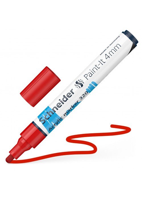 Žymeklis akrilinis Paint-lt 320 4mm raudonas