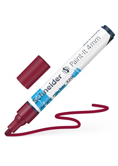 Žymeklis akrilinis Paint-lt 320 4mm bordinis
