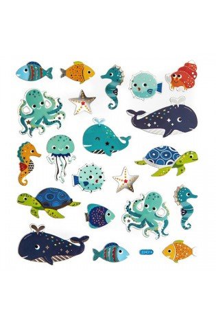 Lipdukai POVANDENINIS PASAULIS 21vnt