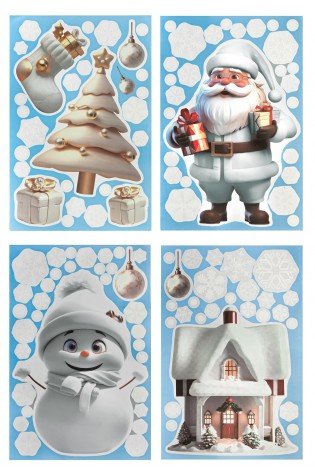 Lipdukai ant langų ŽIEMA 113pcs