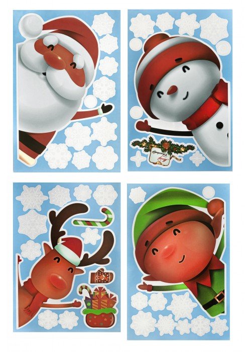 Lipdukai ant langų ŽIEMA 46pcs