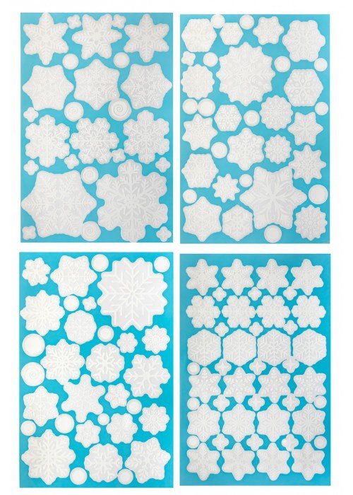 Lipdukai ant langų SNAIGĖS 137pcs