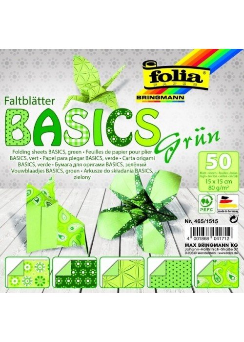 Origami 15x15/ 50l Folia 5 žali motyvai