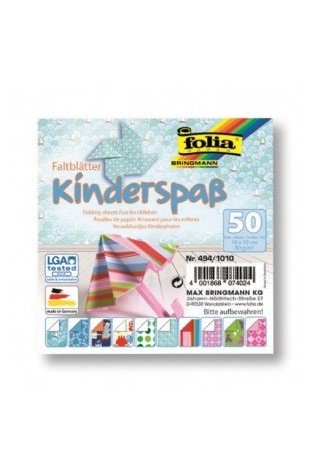 Origami 10x10/ 50l Folia Fun for children