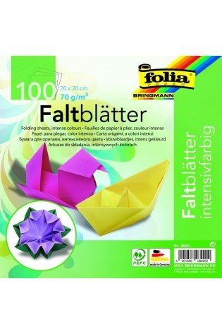 Origami 20x20/ 100l Folia įv.spalvų