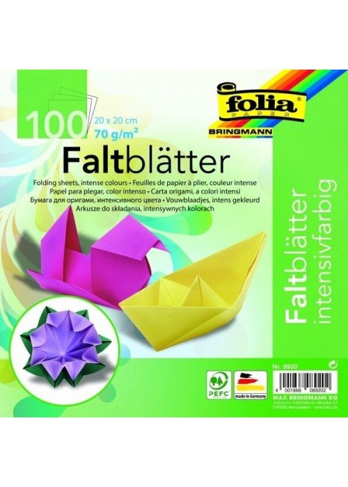 Origami 20x20/ 100l Folia įv.spalvų