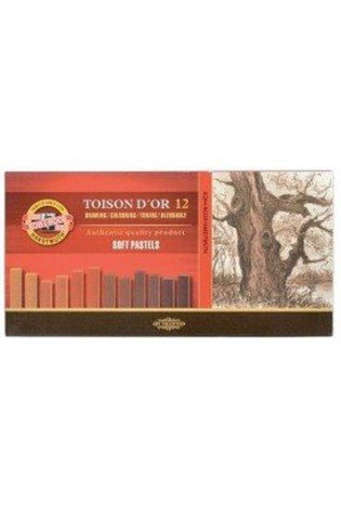 Sausų pastelių rinkinys 12vnt rudų atsp.8522B