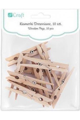 Spaustukai mediniai 7.2cm, 10vnt.