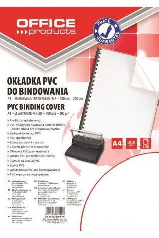 Įrišimo viršeliai PVC skaid.A4 0,2mm