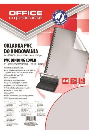 Įrišimo viršeliai PVC skaid.dūm.A4 0,2mm