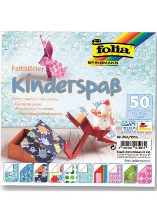 Origami 15x15/ 50l Folia Fun for children