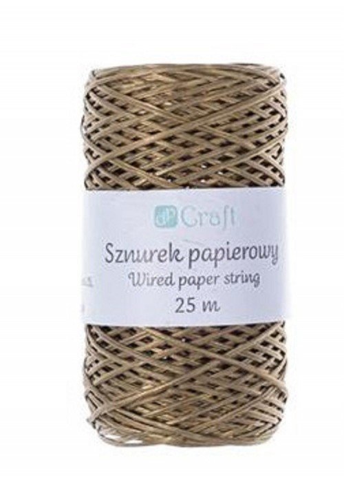 Virvutė popierinė su vielute 25m auksinė