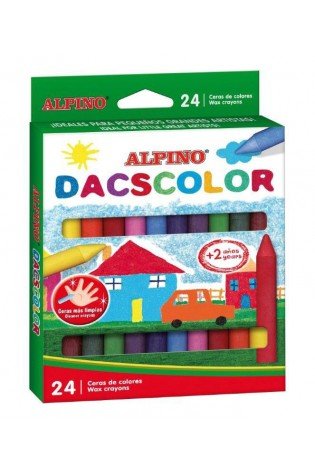 Vaškinės kreidelės ALPINO Dacscolor 24sp 12mm