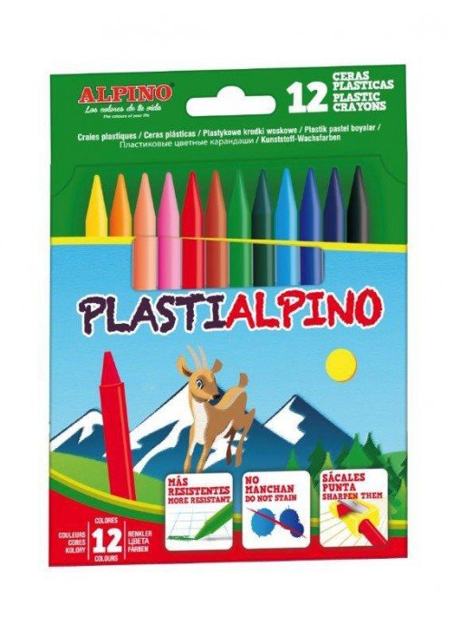Vaškinės kreidutės PLASTIALPINO 12sp 8mm