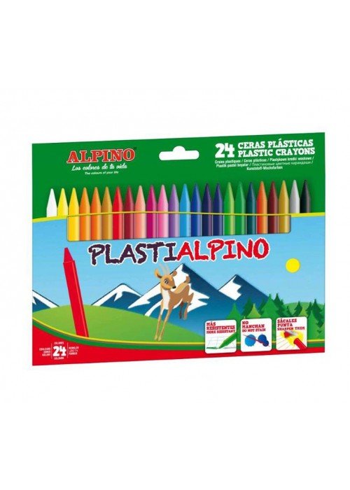 Vaškinės kreidutės PLASTIALPINO 24sp 8mm