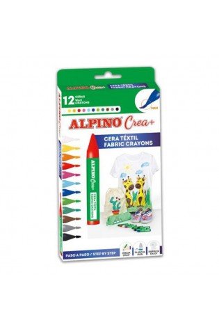 Kreidutės tekstilei ALPINO Crea+ 12sp