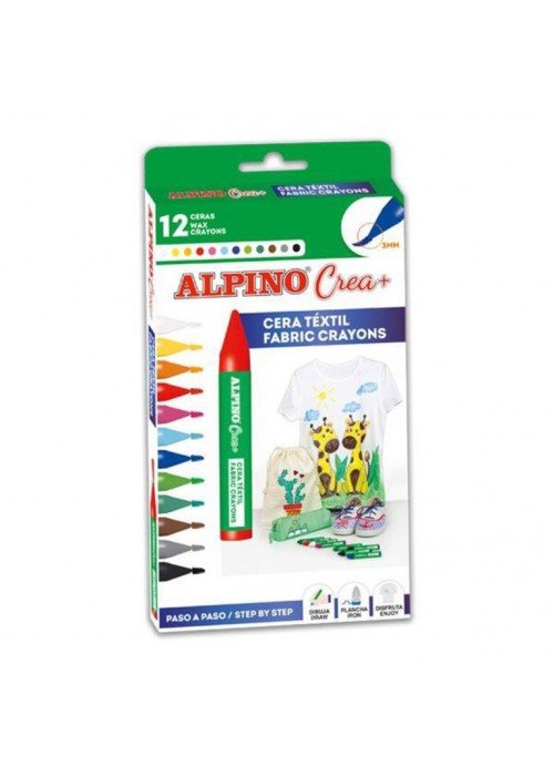 Kreidutės tekstilei ALPINO Crea+ 12sp