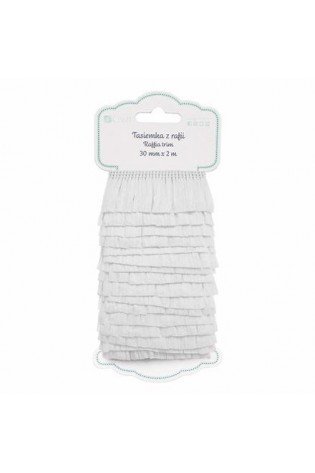 Rafija 30mm x 2m balta