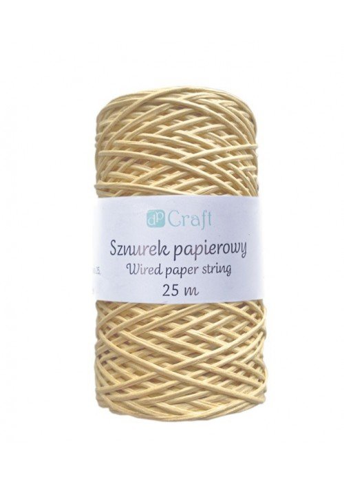 Virvutė popierinė su vielute 25m kraft