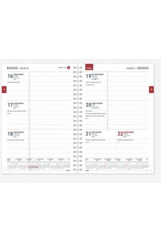 Darbo knyga SPIREX WEEK PATTERN A5 muhu