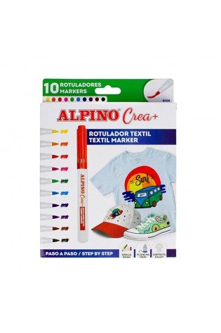 Žymekliai tekstilei ALPINO Crea+ 10sp 4mm