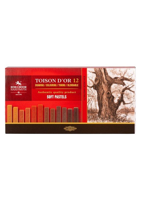 Sausų pastelių rinkinys 12vnt rudų atsp.8592B