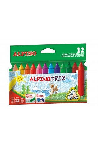 Vaškinės kreidutės trikampės ALPINO Trix 12sp 10mm