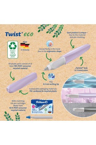 Rašiklis TWIST ECO R457 levandų sp