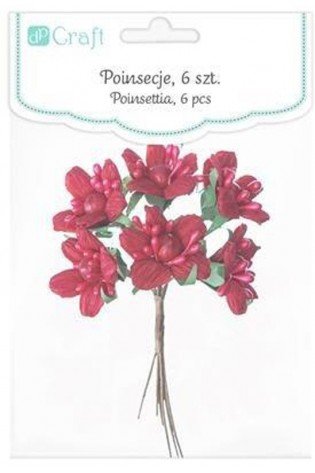 Dekoras GĖLĖS 6vnt. raudonos