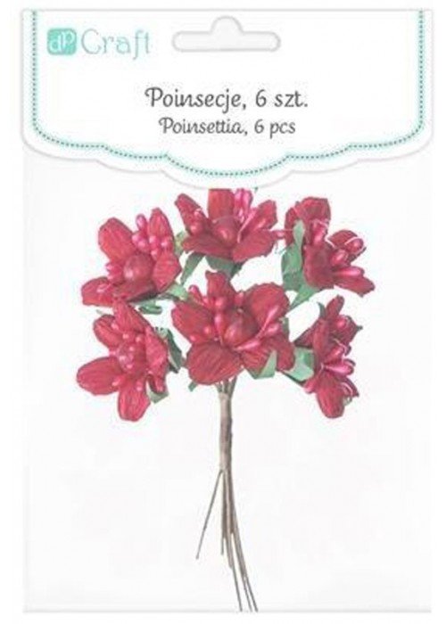 Dekoras GĖLĖS 6vnt. raudonos