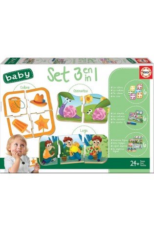 3 dėlionės BABY SET 3 in 1 2-4 metų