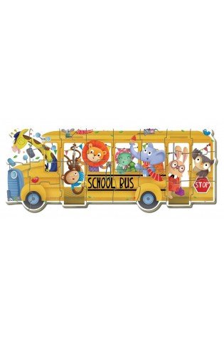 5 dėlionės (puzzle) ANIMAL BUS 2-4 metų